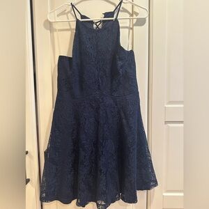 Bailey Blue Navy Lace Midi Dress